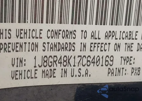 2007 Jeep Grand Cherokee Laredo z USA, uszkodzony, nr VIN 1J8GR48K17C640169